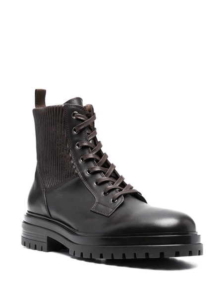 lace-up combat boots