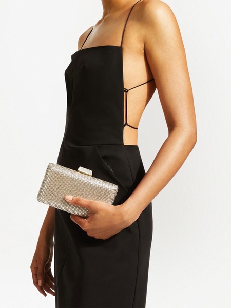 Clemmie crystal-embellished clutch bag