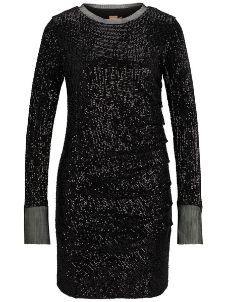 long-sleeved sequinned minidress