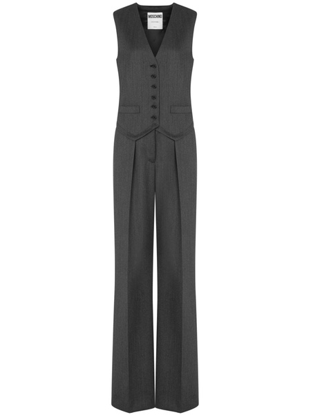 V-neck tailored jumpsuit