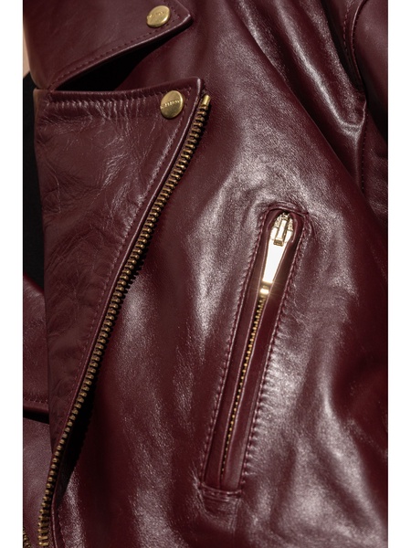 leather biker jacket