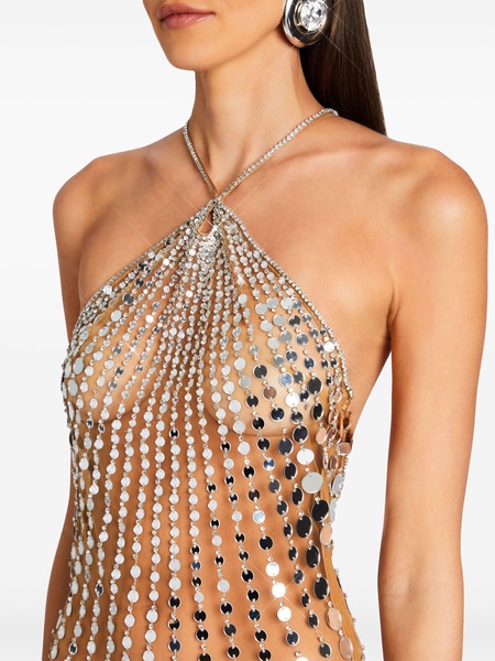 Maris sheer sequin-embellished long dress