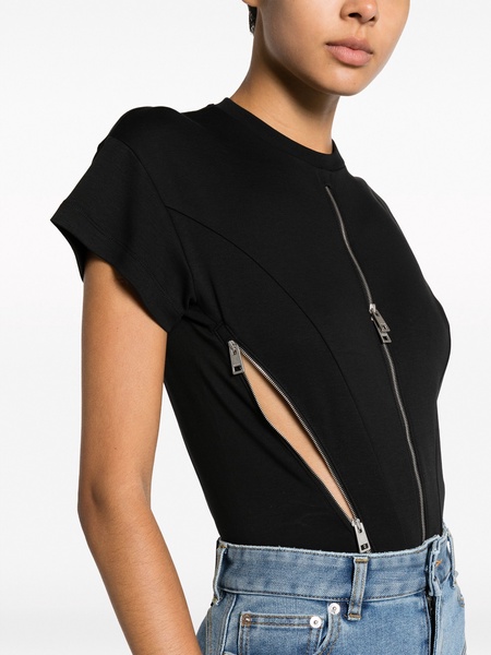 zip-detail bodysuit