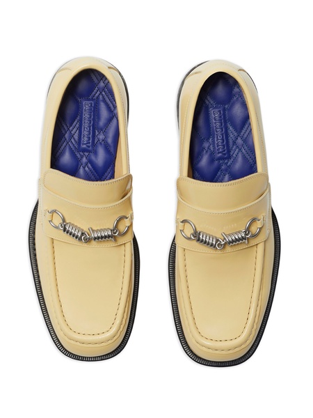 Barbed leather loafers 