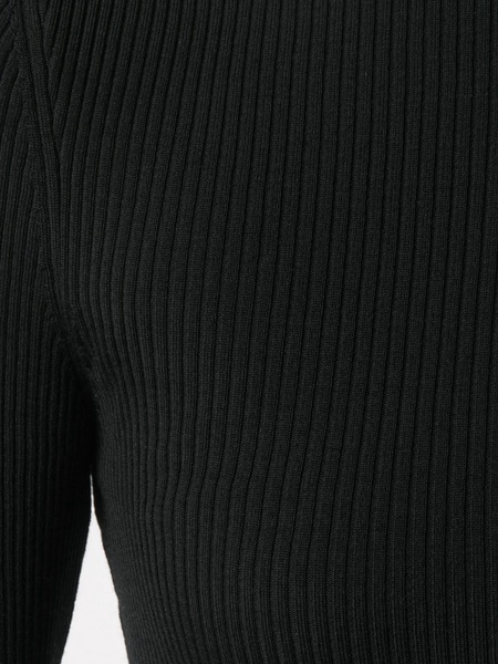 roll-neck ribbed jumper