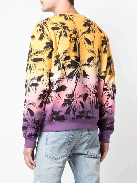 palm trees print sweatshirt