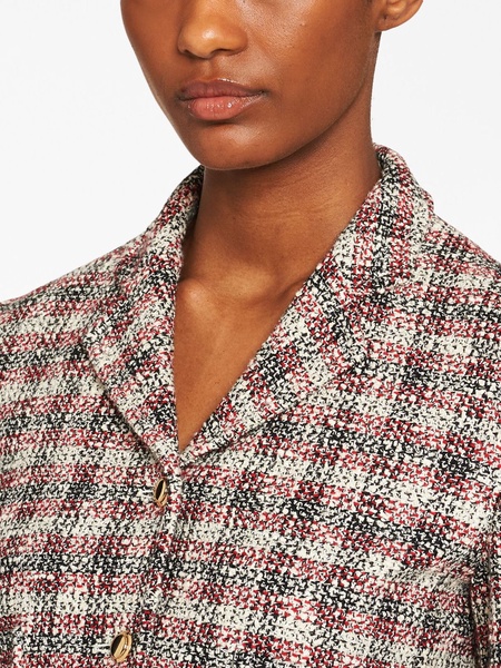 checked single-breasted jacket