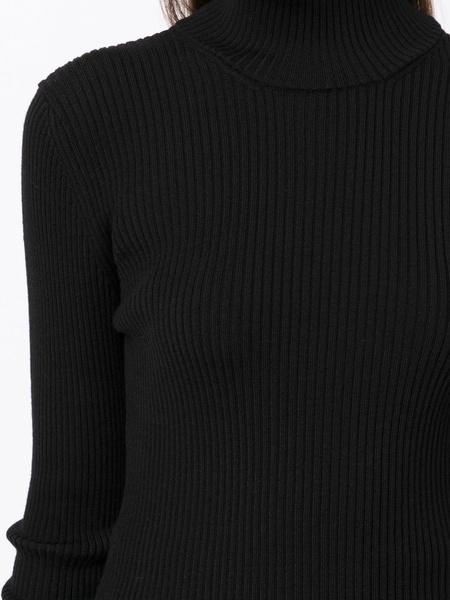 ribbed roll-neck jumper