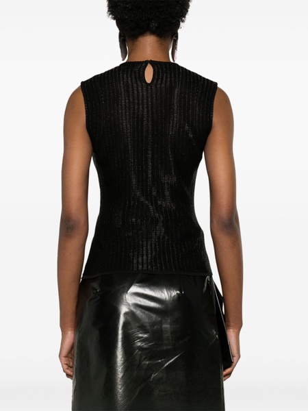 metallic-threading knitted tank top