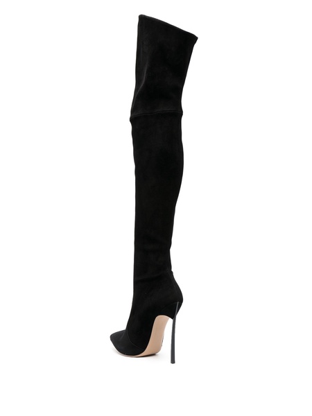 Blade 115mm above-knee suede boots