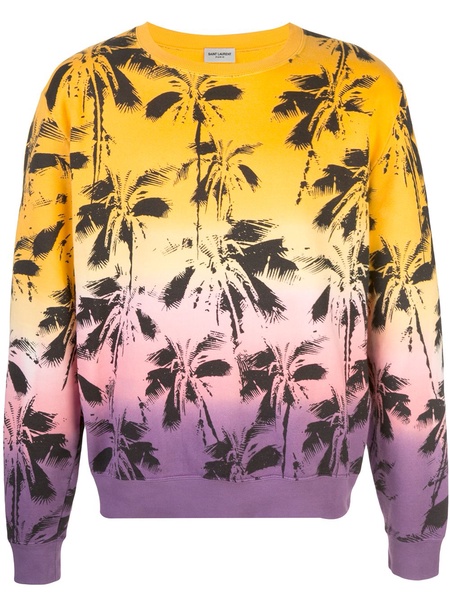 palm trees print sweatshirt