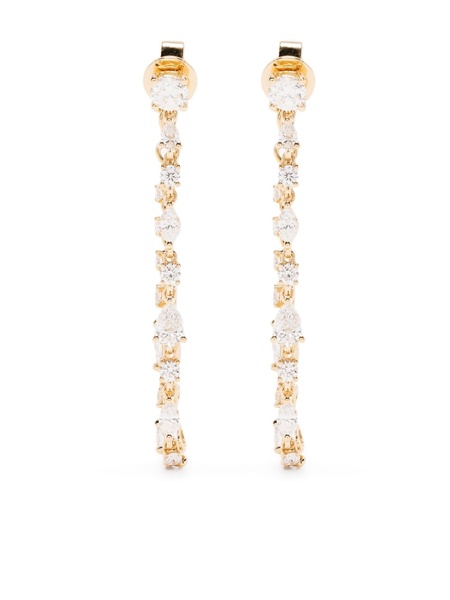 18kt yellow gold diamond loop earrings