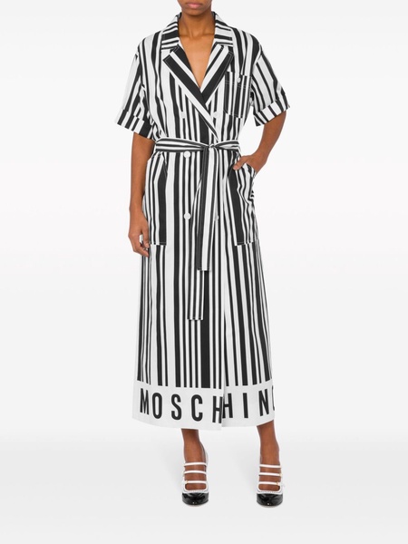 barcode-print cotton dress 