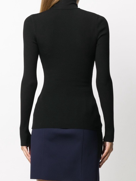 roll-neck ribbed jumper