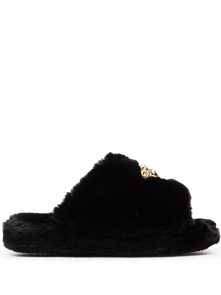 Icon faux-fur slippers