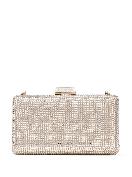 Clemmie crystal-embellished clutch bag