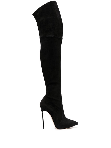 Blade 115mm above-knee suede boots