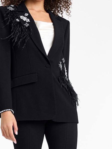 Jamila feather-trim blazer