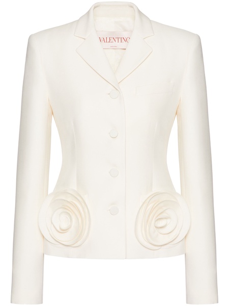 Crepe Couture pink-appliqué blazer