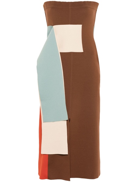 colourblock knitted dress