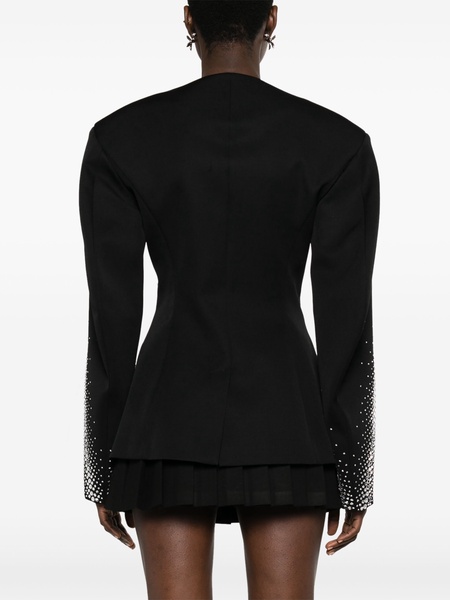 rhinestone-embellished wool blazer