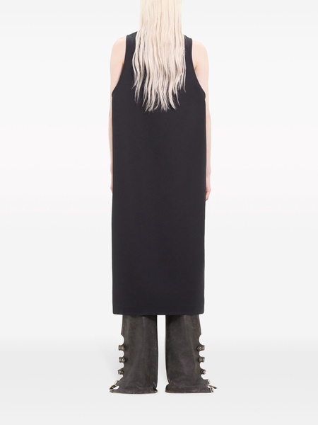 logo-appliqué twill midi dress