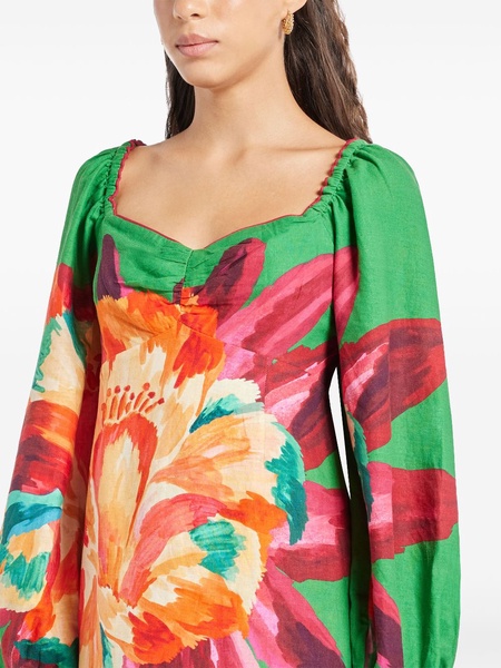 Green Tropicart mini dress 