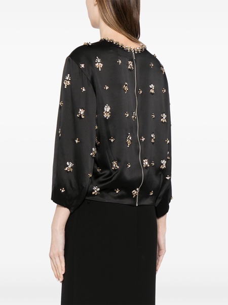 Disco crystal-embellished top