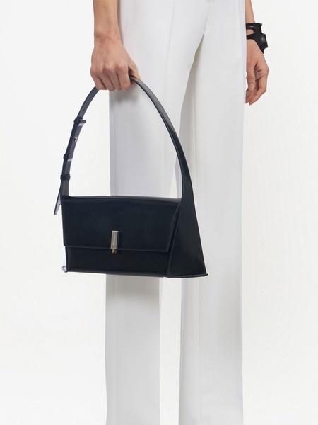 Geometric leather shoulder bag