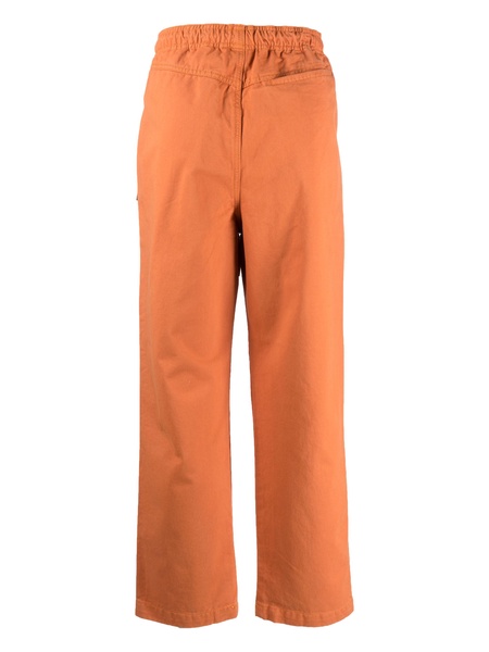 straight-leg cotton trousers