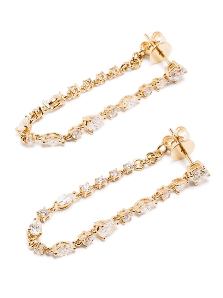 18kt yellow gold diamond loop earrings