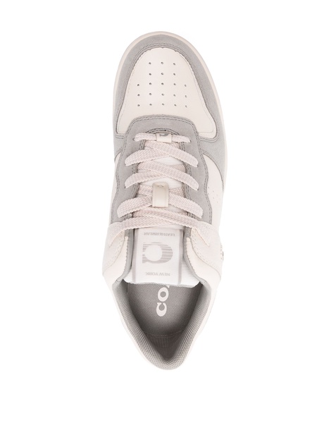 panelled suede leather sneakers