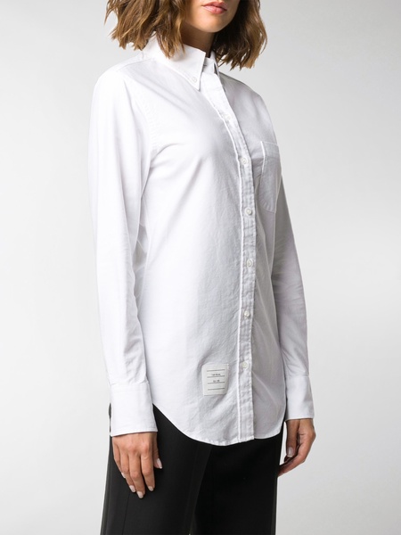 logo-patch button-down shirt