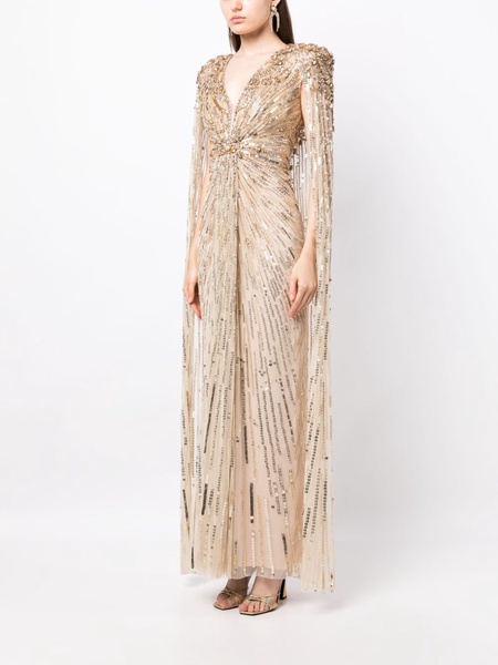 Lotus Lady sequin-embellished gown