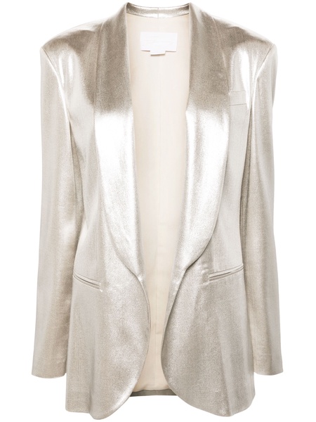 shawl-lapels metallic blazer