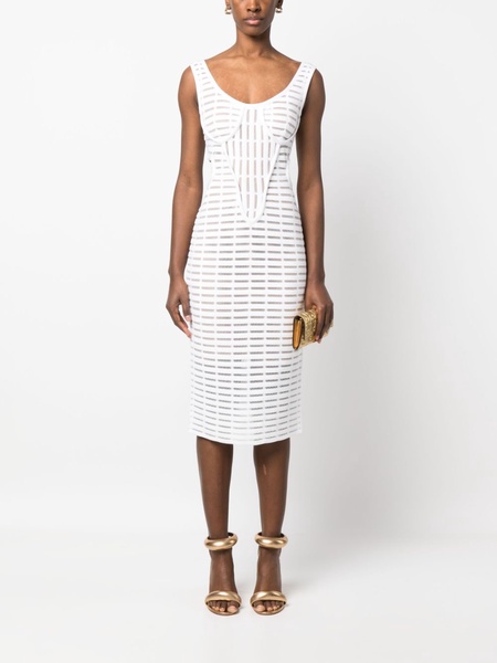 cut-out corded midi dress