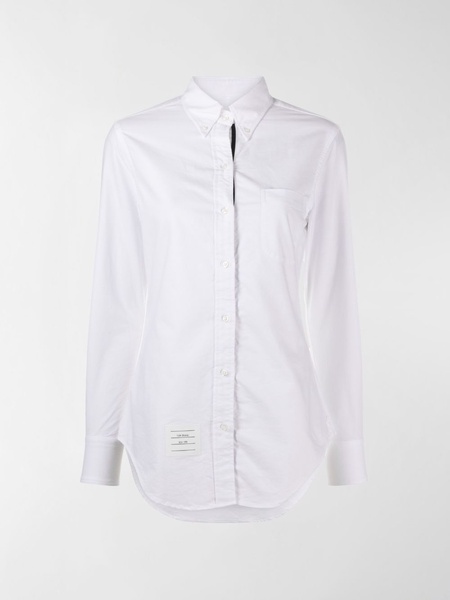 logo-patch button-down shirt