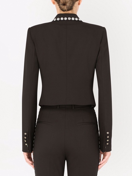 Spencer crystal-embellished wool jacket