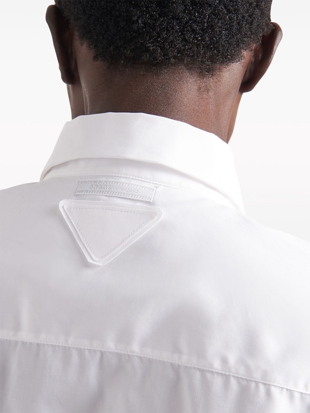 embroidered poplin shirt