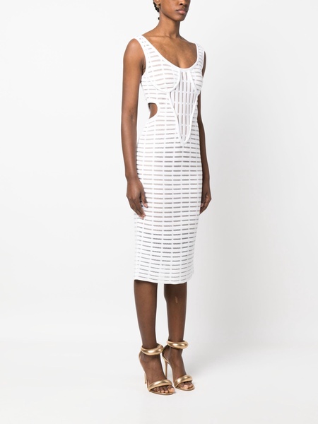 cut-out corded midi dress