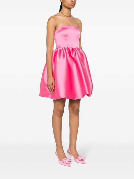 puffbal satin mini dress