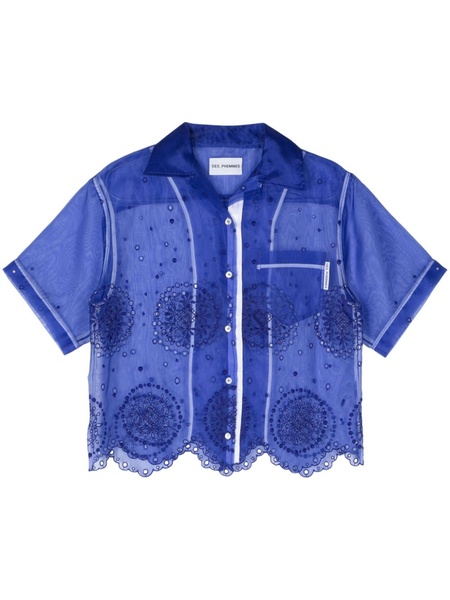 broderie-anglaise silk blouse