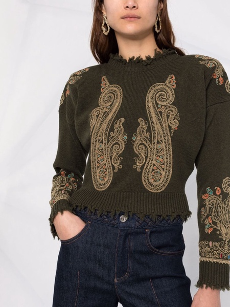 Maglie embroidered knit jumper