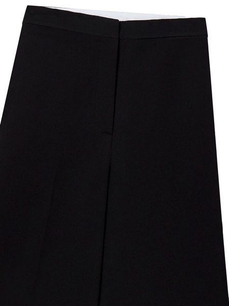 high-waisted wool trousers