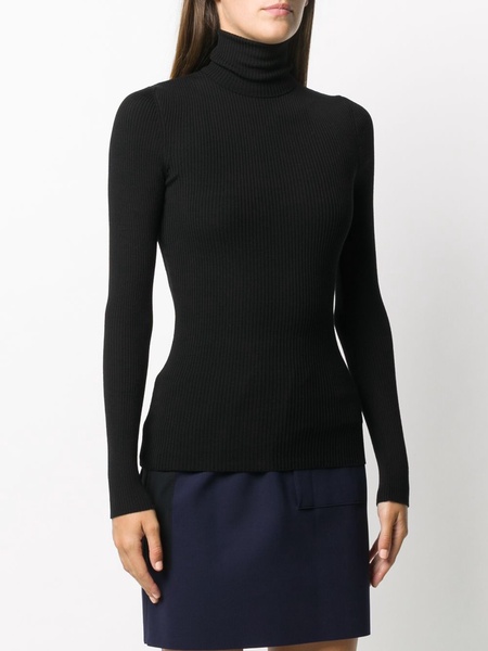 roll-neck ribbed jumper