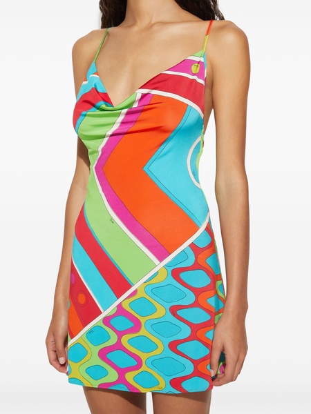 Vivara-print slip minidress