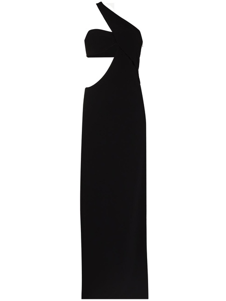 one-shoulder cut-out maxi dress