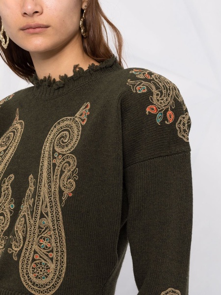 Maglie embroidered knit jumper