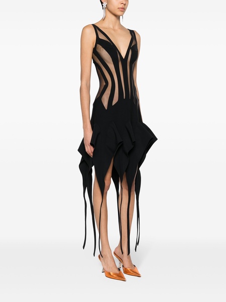 handkerchief semi-sheer minidress