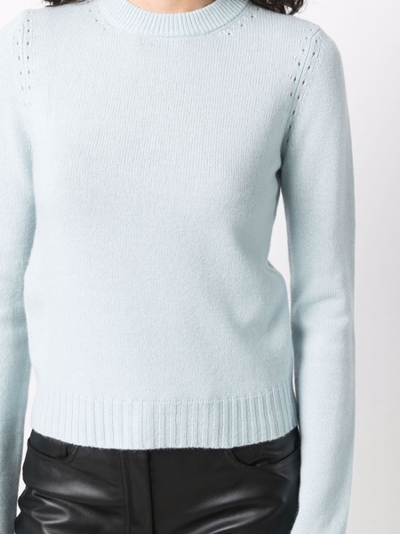 crew-neck rib-trimmed jumper